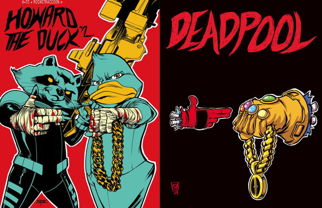 Variante RUN THE JEWELS pentru HOWARD THE DUCK #2 si DEADPOOL #45 Variante Run the Jewels