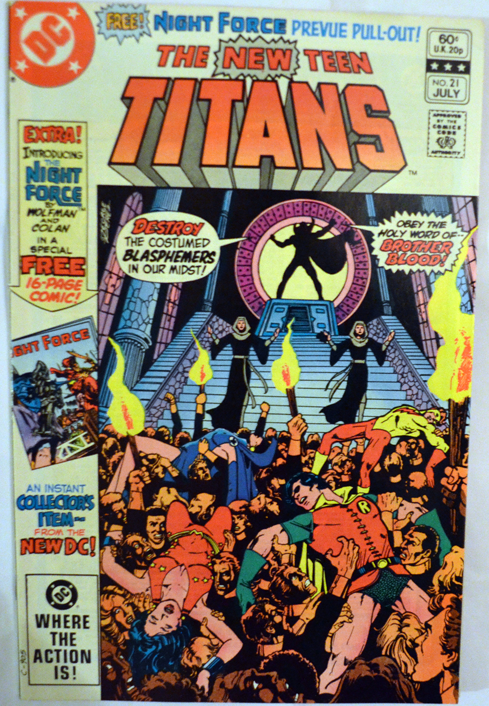 New Teen Titan Night Force benzi desenate DC Comics