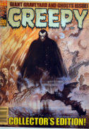 Stories in this issue include the following reprints: Forgotten Flesh by Doug Moench and Vicente Alcarar; For the Sake of Your Children! by Ed Fedory and Jaime Brocal; It! by Tom Sutton; In Darkness it Shall End! by Doug Moench and Vicente Alcazar; The Ghouls! by Carl Wessler and Martin Salvador; Berenice by Rich Margopoulos and Isidro Mones (from the story by Edgar Allan Poe); and It: The Terror-Stalked Heiress! by Carl Wessler and Jose Gual. The features page includes an announcement of the departure of Forrest J Ackerman from Famous Monsters. Cover art by Frank Frazetta. Cover price $2.25.