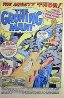 Growing Man Thor Benzi desenate vechi marvel