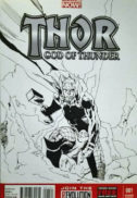 ARta originala benzi desenate comics original art thor drawing