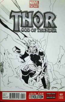 ARta originala benzi desenate comics original art thor drawing