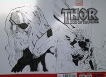 ARta originala benzi desenate comics original art thor drawing