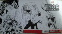 ARta originala benzi desenate comics original art thor drawing