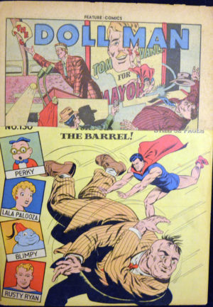 FEature comics doll man benzi desenate gold age