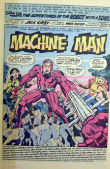 Jack Kirby Machine Man benzi desenate vechi Marvel