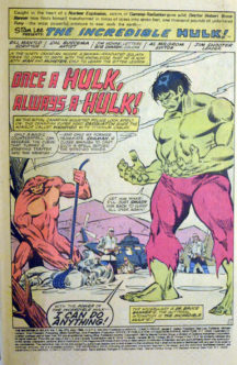 Incredible Hulk benzi desenate vechi vintage