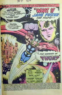What If Jane Foster Thor benzi desenate vechi Marvel