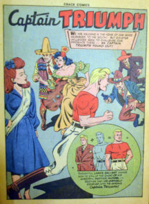 Captain Triumph al doilea razboi mondial Crack Comics Golden Age