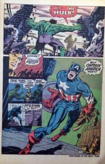 Captain America 110 steranko hulk vs captain america comics