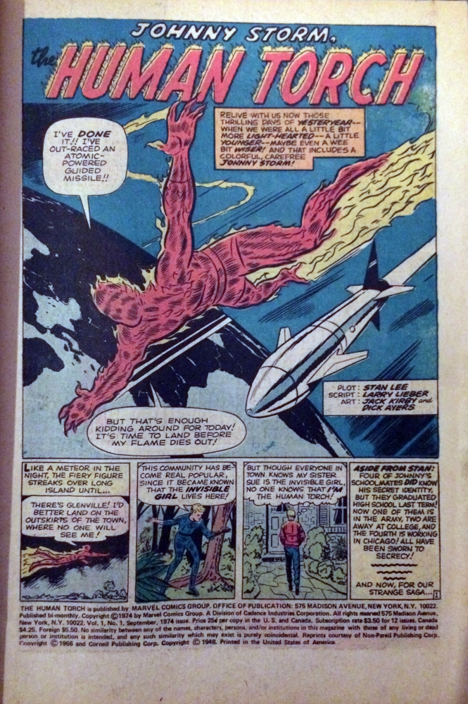 Human Torch johnny storm benzi desenate vechi