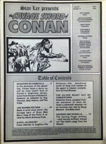 Savage Sword Conan revista banda desenata comic Marvel vechi