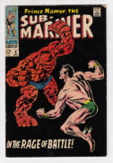 Sub-Mariner cu Thing cover fantastic four Marvel