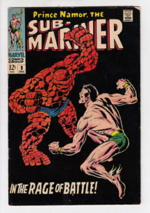 Sub-Mariner cu Thing cover fantastic four Marvel