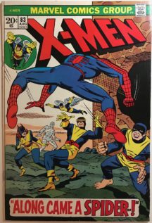 X-men 35 cover spider-man marvel benzi vechi