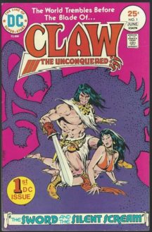 Claw unconquered prima aparitie conan benzi desenate dc comics