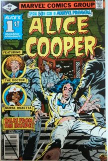 Primul Alice Cooper comics benzi desenate marvel premiere