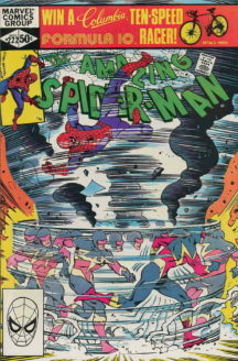 Marvel spider-man 222 hurricane comics vechi