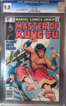 Master Kung-Fu 82 benzi desenate incapsulate CGC 9.8