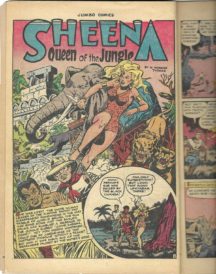 Gold Age Good Girl Cover Sheena Jumbo Comics